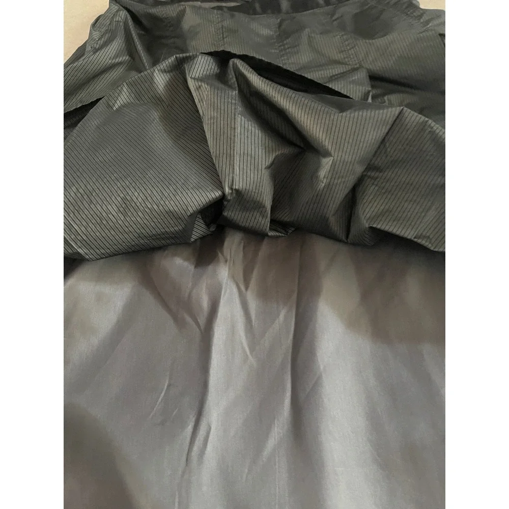 Massimo Dutti Classic Pleated Skirt, Gray and Black, Midi, Lined, Preppy, career